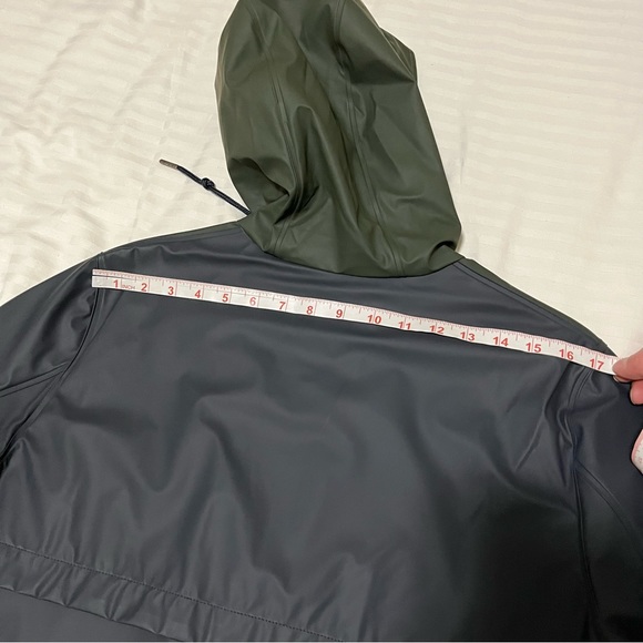 Fat Moose Hooded Rain Jacket Black /Green size Small - Picture 14 of 16